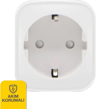 Wi-Fi Kontrollü Akım Korumalı Akıllı Priz 16A Tuya &amp; Smart Life Destekli