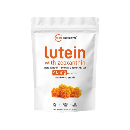 Lutein With Zeaxanthin - Omega-3 ( EPA + DHA ) 40 mg double strength 240 Softgels