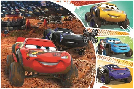 17327 Şimşek McQueen ve arkadaşları, Disney Cars 60 parça, 4 yaşından büyük çocuklar için yapboz