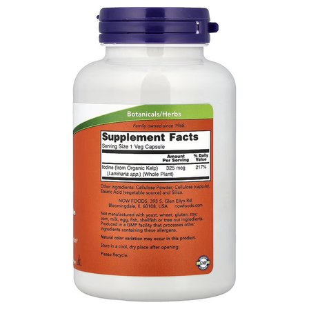 Kelp 325 mcg of Natural lodine 250 Veg. Capsules