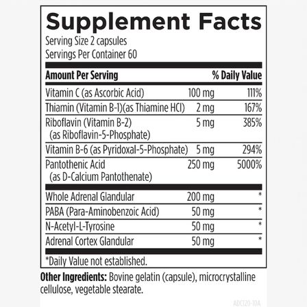 Adrenal Complex 9 in 1 Complex 120 Capsules