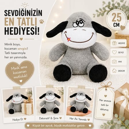 Ofis Hediyesi Tavşan 20-25 cm Figürlü Pelüş Ayıcık, 20 cm Teddy Bear,Sevgiliye Hediye,Ayı Teddy,Peluş Ayıcık,Plush Toys, (eşek)