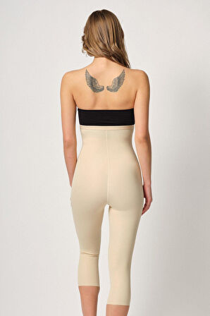 TEN MI Emay 2868 Fermuarlı Kapri Tayt Lazer Korse