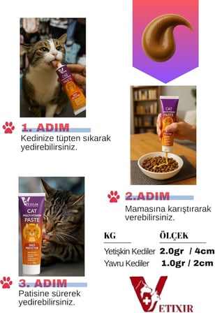 Multi Paste 100 Gr Kediler Için Bağışıklık Sistemi Destekleyici Multi Paste | Tüy Dökümü Engelleyici Vitamin İçerikli Multivitamin Macunu