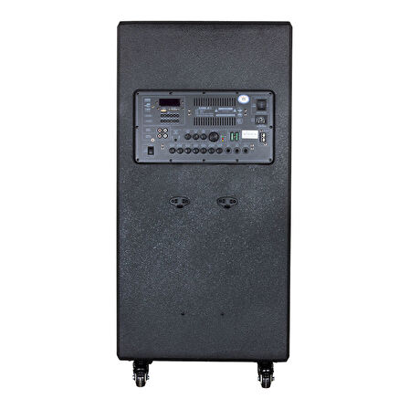 Shile SL-1612B İki El Mikrofonlu Kumandalı Usb+Sd+BT+FM Taşınabilir Hoparlör 