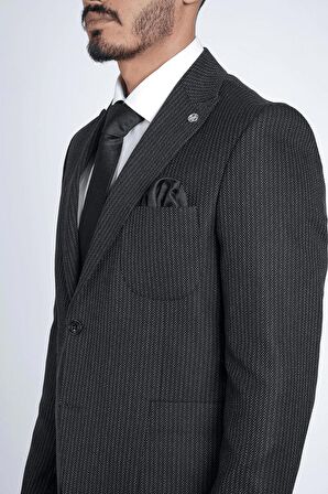 Guild Bonn Torba Cep Dokuma Ceket Lacivert