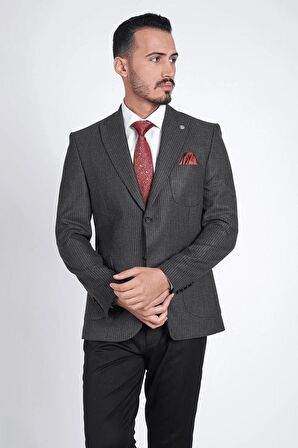 Guild Bonn Torba Cep Dokuma Ceket Füme