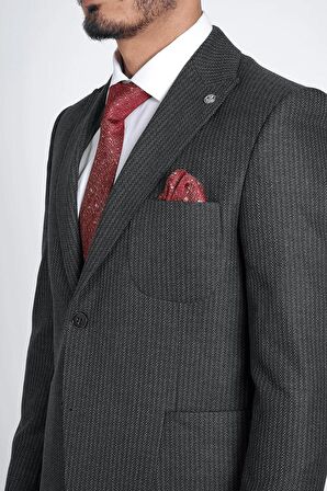 Guild Bonn Torba Cep Dokuma Ceket Füme