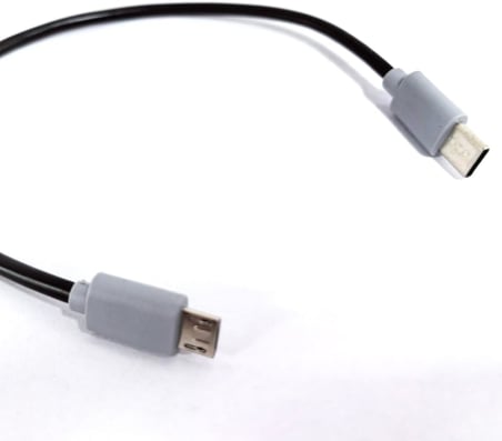 Type-C to Mikro USB Kablosu, USB Tip C - Mikro B OTG Kablosu Erkek - Erkek Şarj Veri İletimi, 30 Santimetre Kablo (ZR796-30cm Kablo)