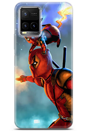 Vivo Y33T uyumlu Manga 24 Koruyucu Kılıf Deadpool ve Pikachu