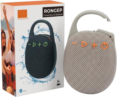 [Travel-Sound] Taşınabilir Bluetooth Hoparlör V5.3 Önü Kumaş Kaplı TFT/AUX/USB Destekli RGB Işıklı IPX6 Su Sıçramalarına Dayanıklı Type-C Şarjlı Kablosuz Speaker (Siyah)