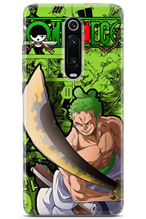 Xiaomi Mi 9t Pro uyumlu Anime 10 Premium UV One Piece Zoro