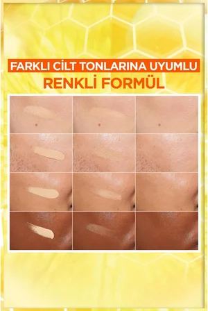 C Vitamini Parlak Günlük Güneş Koruyucu Fluid Yüz Kremi Işıltılı Doku SPF50, 40 ml