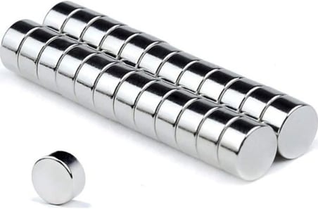 Dünya Magnet 100 Adet 5X3 Mm Yuvarlak Güçlü Neodyum Mıknatıs Çap: 5 Mm X Kalınlık: 3 Mm