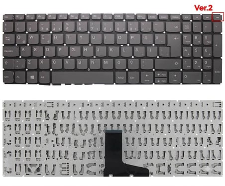 Lenovo İdeapad 3-15iml05 81wb00axtx Notebook Klavye Füme Renk Tuş Takımı