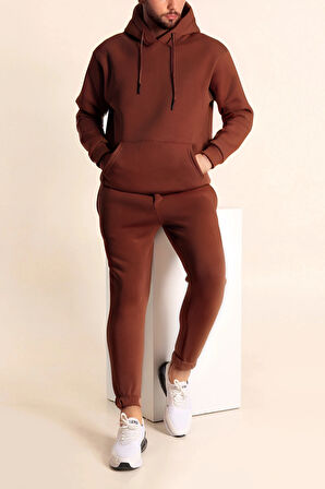 Erkek Oversize Eşofman Takımı 3 İplik Şardonlu