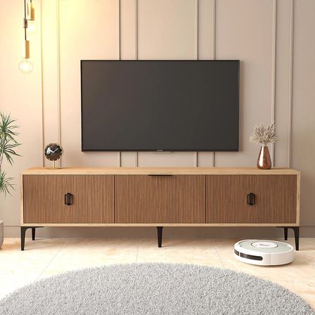 3803 Neva Tv Ünitesi 180 Cm 3 Kapaklı Sepet - Kaplan Tv Sehpası