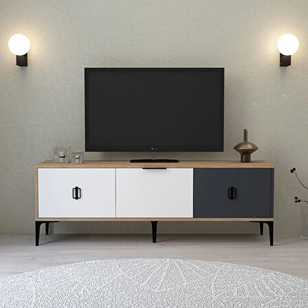 3501 Neva TV Ünitesi 150 Cm Sepet - Antrasit - Beyaz