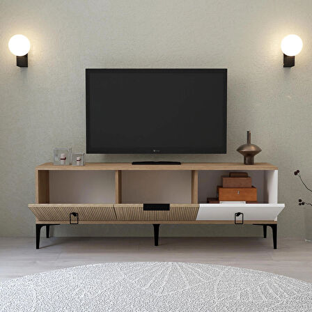3502 Neva TV Ünitesi 150 Cm Sepet - Beyaz - Yunus