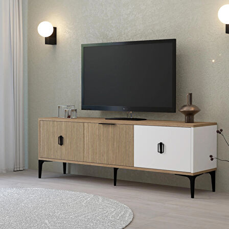 3502 Neva TV Ünitesi 150 Cm Sepet - Beyaz - Yunus