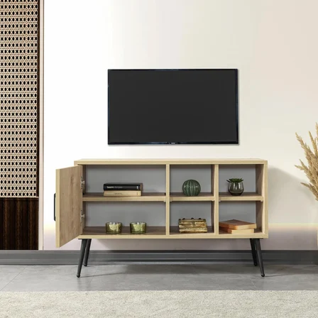 3108 Şile Metal Ayaklı Metal Kulplu 100 Cm Tv Ünitesi - Safir