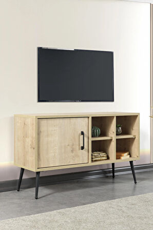 3108 Şile Metal Ayaklı Metal Kulplu 100 Cm Tv Ünitesi - Safir