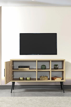 3108 Şile Metal Ayaklı Metal Kulplu 100 Cm Tv Ünitesi - Safir