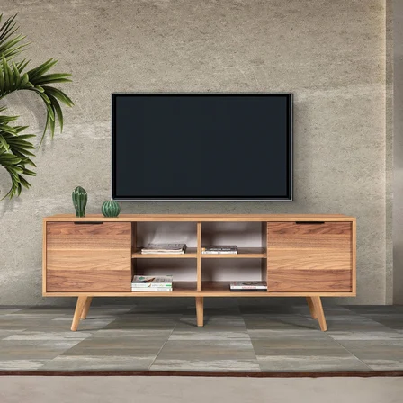 3620 Sina 160 Cm ( AHŞAP AYAKLI , METAL KULPLU ) TV Ünitesi , Söğüt , Tv Sehpası