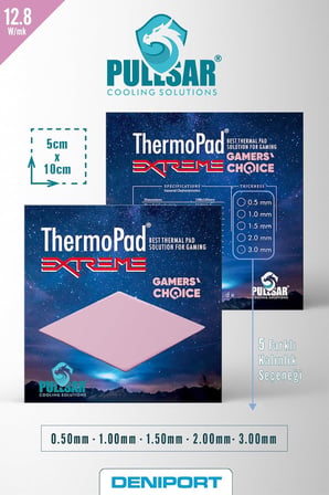 Thermopad Extreme/Termal - Thermal pad / 12.8 W/mk 100X50 (2.00 mm)