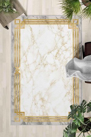 Kaymaz Taban Yıkanabilir Halı – Mutfak, Salon, Yatak Odası için Modern Dijital Baskı Halı (SLNHALI_1