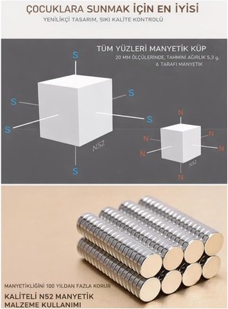 Manyetik Yapı Blokları, 87 Parça, Minecraft Uyumlu, 3+ Yaş, Çok Renkli