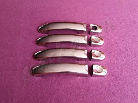 WOC Chrome VW T5 Caravelle Krom Kapı Kolu 2003-2014 4 Kapı Paslanmaz Çelik