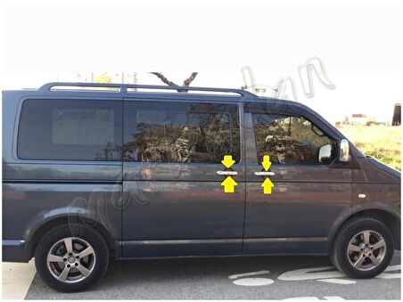 WOC Chrome VW T5 Caravelle Krom Kapı Kolu 2003-2014 4 Kapı Paslanmaz Çelik