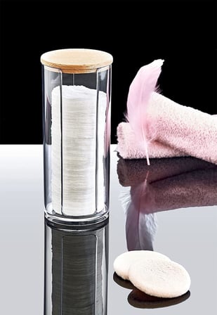 Ahşap Görünümlü Kapak 3'lü Organizer Set, Modern Pamukluk Düzenleyici Şık 3'lü Pamukluk Set - Şık ve Fonksiyonel Ahşap Görünümlü Kapaklı - Mutfak ve Banyonuzu Düzenleyin!
