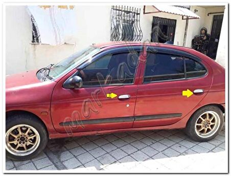 WOC Chrome Renault Megane 1 Krom Kapı Kolu 1996-2004 4 Kapı Paslanmaz Çelik