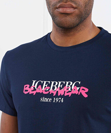 Iceberg ICE3MTS01 Neon T-Shirt Navy