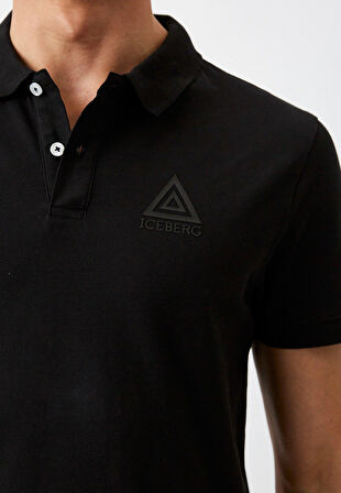 Iceberg ICE3MPL01 Triangle Polo T-Shirt Black