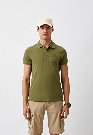 Iceberg ICE3MPL01 Triangle Polo T-Shirt Military