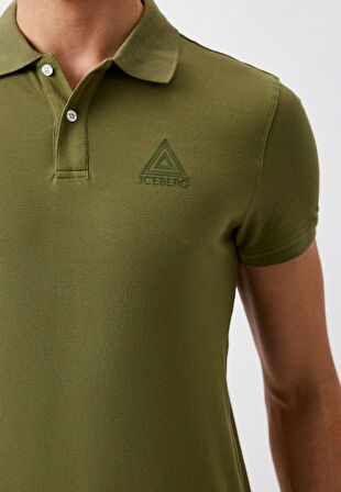 Iceberg ICE3MPL01 Triangle Polo T-Shirt Military