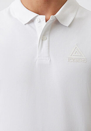 Iceberg ICE3MPL01 Triangle Polo T-Shirt White