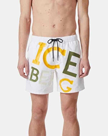 Iceberg ICE3MBM08 Palms Şort White