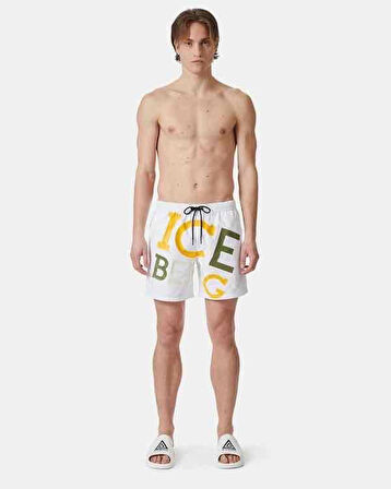 Iceberg ICE3MBM08 Palms Şort White