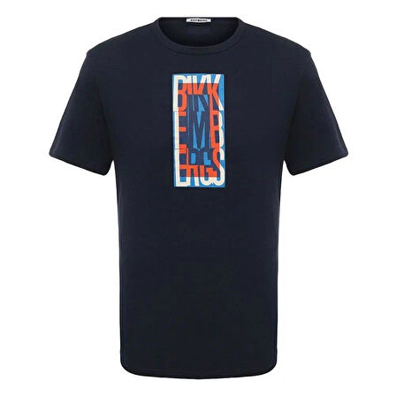 Bikkembergs BKK2MTS04 Half Logo T-Shirt Navy