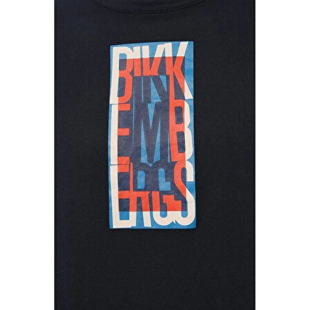 Bikkembergs BKK2MTS04 Half Logo T-Shirt Navy