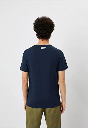 Bikkembergs BKK2MTS03 Half Logo T-Shirt Navy