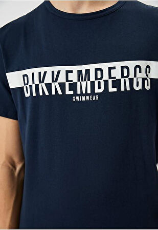 Bikkembergs BKK2MTS03 Half Logo T-Shirt Navy
