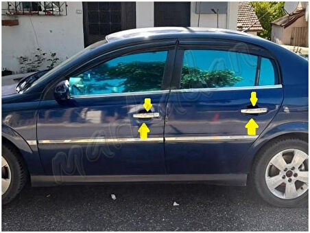 WOC Chrome Opel Vectra C Krom Kapı Kolu 2002-2009 4 Kapı Paslanmaz Çelik