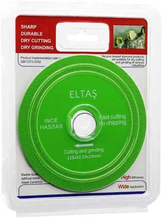 CAM KESME YEŞİL HASSAS KESİCİ DİSK - TAŞLAMA 115X22X23X15MM (5122)