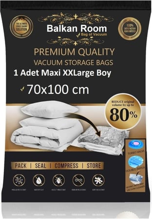 Vakum Hurcu 75 X 110 Vakumlu Hurç Ultra Xxlarge Boy Vakumlu Poşet