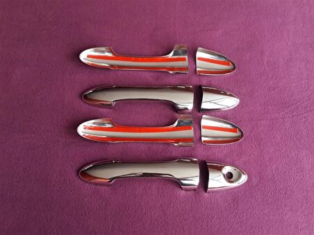 WOC Chrome Ford Focus Sedan Krom Kapı Kolu 1998-2005 4 Kapı Paslanmaz Çelik